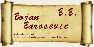 Bojan Barošević vizit kartica